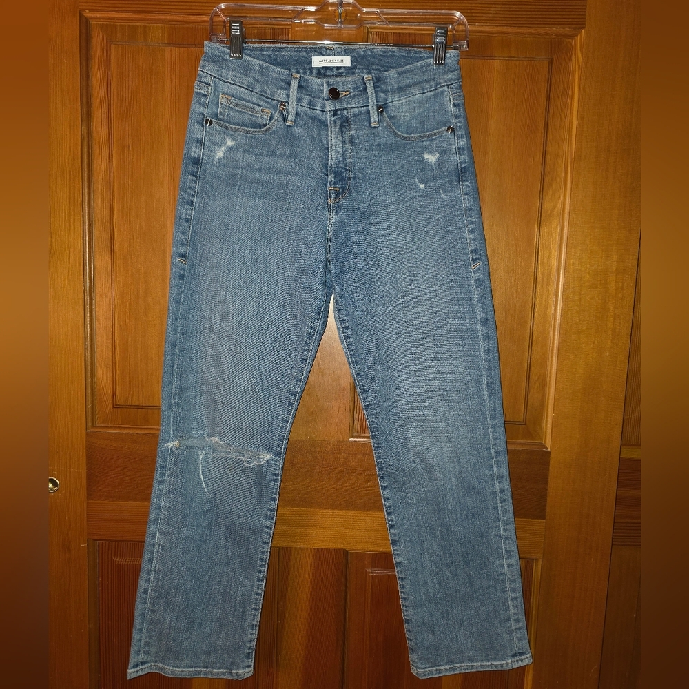 Good American Straight  High Rise Stretch Jeans Size 4/27